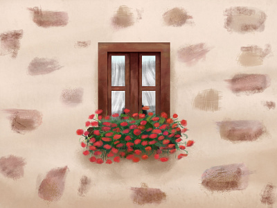 Window with flowers