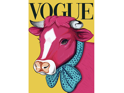 Cow vogue illustration