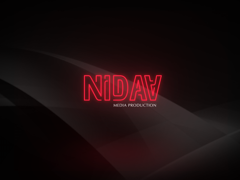 Nidaa animation creative design glow lights logo motion nidaa red