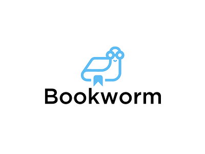Bookworm - Thirty Logos Day #14 book graphic design logo logo design mark thirtylogos worm