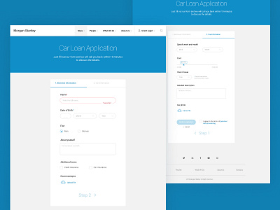 Morgan Stanley Concept – Car Loan Application design figma interface landingpage layout ui ux web webdesign website