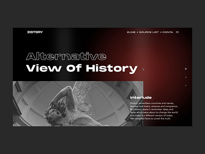 ISTORY — History Website Interactions animation black blackandwhite branding dark design guide interaction minimalism motion graphics storytelling ui ux web web design