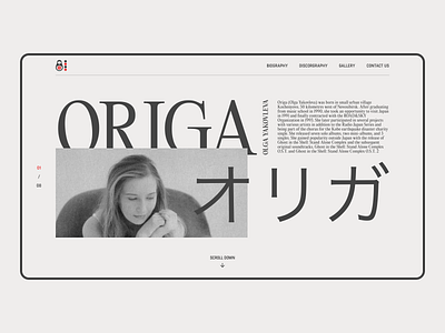 Origa — Biography Website branding concept design ui ux web web design