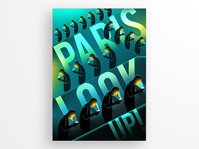 PARIS #2 - Poster graphicdesign illustration illustrator paris parisian poster posterdesign smartphone subway tube vector vectorart