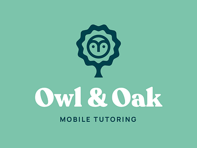 Owl & Oak Mobile Tutoring education logo owl tree