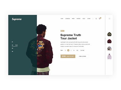 Supreme clothing brand figma photoshop redesign