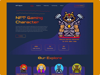 NFT Gaming Website cryptocurrency design gaming graphic design landing page nft nft design nft gaming nft website ui uiux user experience design user interface design ux web