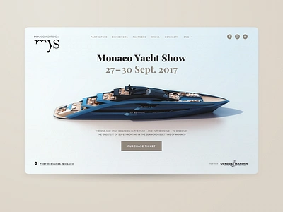 Monaco Yacht Show booking exhibition interface monaco purchase show sketch ui ux web website yacht