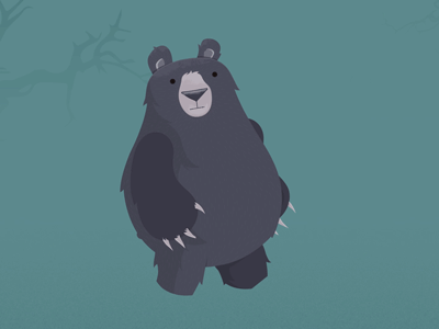 Lester Walk Dribbble V2 bear character characteranimation duik illustration overlap skillshare strut tutorial walk walkcycle