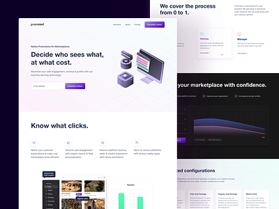 💡Promoted.ai — homepage animation clean components design experience interaction interactive interface landing lp microinteraction motion typography ui ui elements ux visual web webdesign website