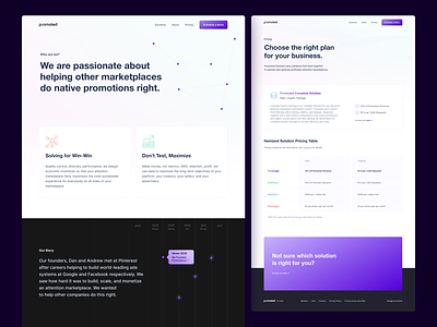 💡Promoted.ai — subpages animation clean components design experience interaction interactive interface landing lp microinteraction motion typography ui ui elements ux visual web webdesign website
