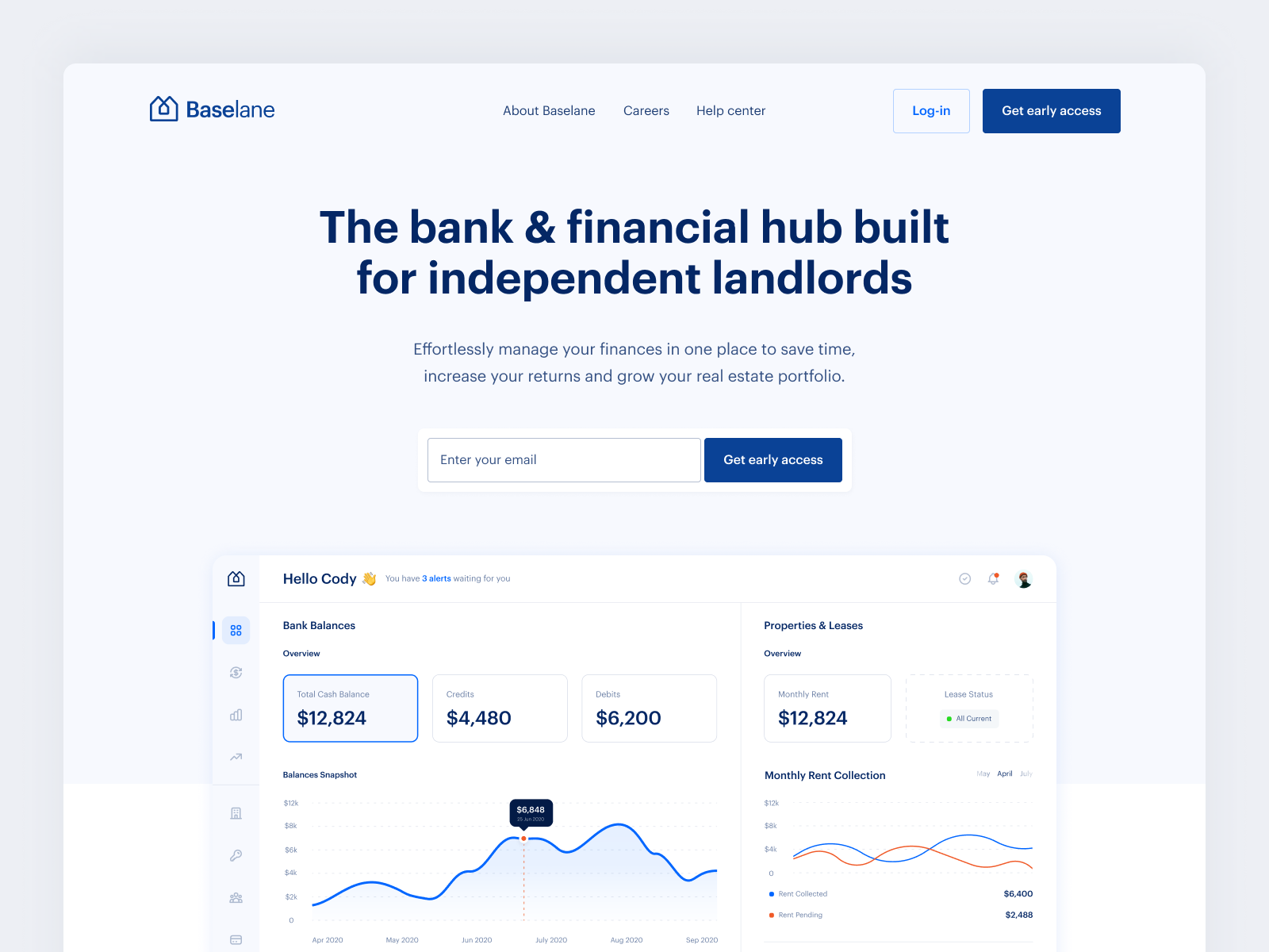 Baselane — landing page
