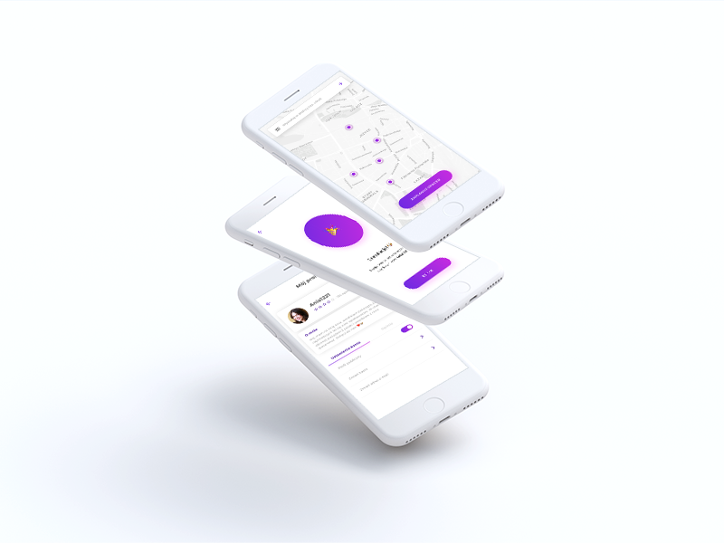 Map & Profile ๐ถ dog white clay user interface product design profile map sketch ux ui app mobile