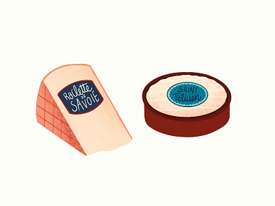 French Cheeses illustrations