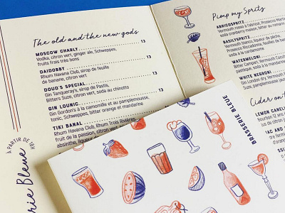 Printed menus !