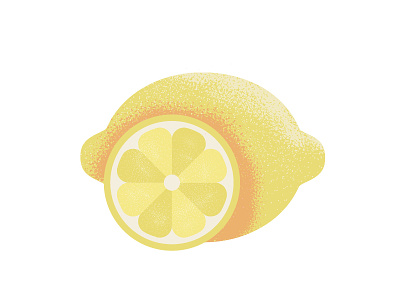 Textured Illustration food food illustration illustration lemon texture vector illustration