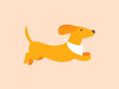 HUNGRY SAUSAGE DOG branding dog flat illustration identity logo logo design vector illustration