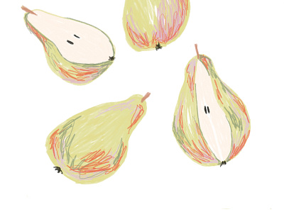 Pear illustration design fruit illustration patterndesign textildesign