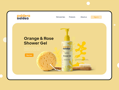 Skincare Company Landing Page adobexd application branding creme design landing page minimal shower gel skin skincare ui