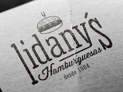 Lidany´s Burgers logo burger hamburger identity illustration illustrator logo retro vintage