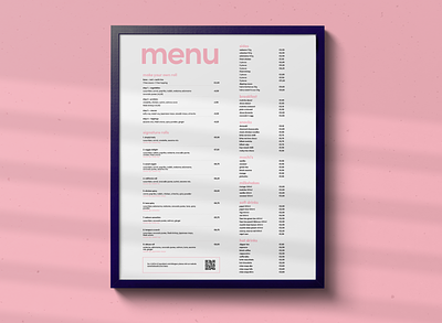 Fūdo Menu design affinitypublisher branding menu print print design sushi