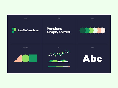 Profile Pensions: Brand Development branding design fin tech graphic pensions typography