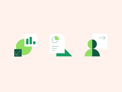 Profile Pensions: How it works illustration branding design fin tech finance financial services fintech geometric graphic green how it works illustration pensions vector