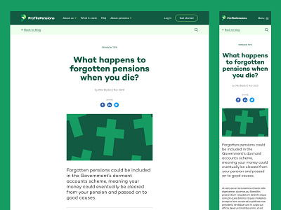 Profile Pensions: Blog Post Redesign