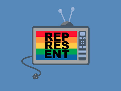 Represent gay flag graphic design lgbt old tv representation tv
