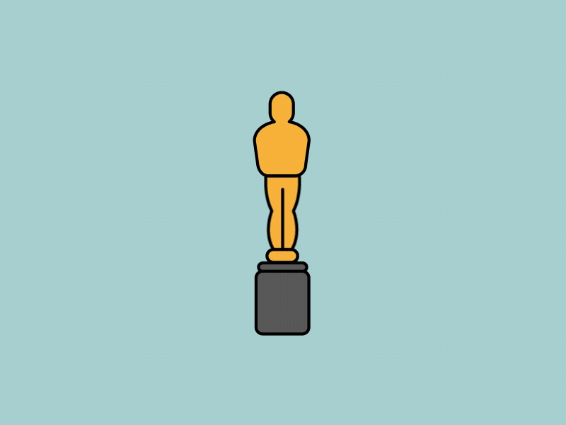 Anticipation of The Oscars! animated animated gif animation clapper board directors board graphic design motion design motion graphics oscars popcorn the oscars