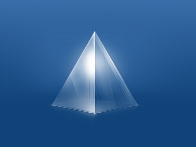 Glass Pyramid blue glass prism pyramid shine