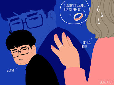 I lost my ring, again.. art couple couple rings graphic illust illustration illustration art ring