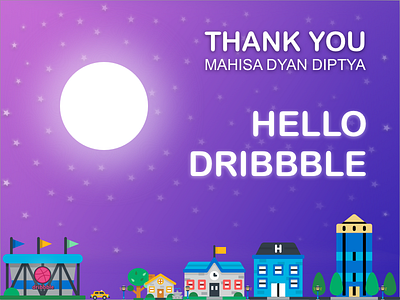 Dribbble 2 city cute debuts draft dribbble first game invitation letter moon shot star