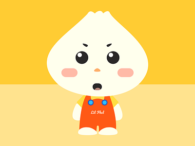 Bao cute design illustration orange ui yellow