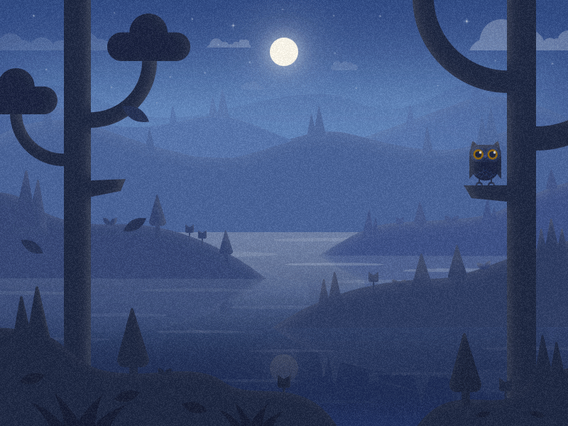 Mid-Autumn Moon Night andscape illustration mid autumn