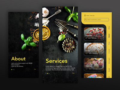 Food delivery app co colors food food delivery image editing imagery mobile app mobile ui ux uxui
