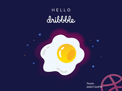 Hello Dribbble born debuts dribbblers illustration