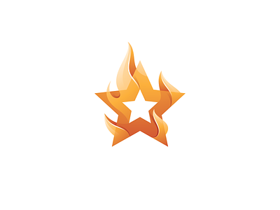 Fire Star branding design fire flame flame logo gradient logo modern star star logo stellar transparency
