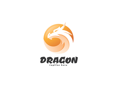 Dragon beast branding design dragon gradient head logo mascot modern monster serpent vector