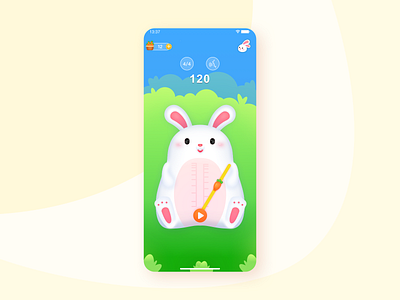 Bunny metronome bunny，rabbit，metronome design illustration ui