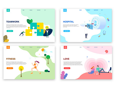 New Shot - 05/08/2019 at 08:05 AM design fintess hospital illustration love teamwork ui women