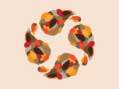 Thankful 🦃 art brown design fall illustration leaf leaves orange thanksgiving vector yellow