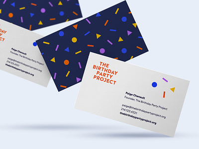 🎉 Birthday (Business) Cards agency birthday branding business card cards collateral confetti design identity logo non-profit studio