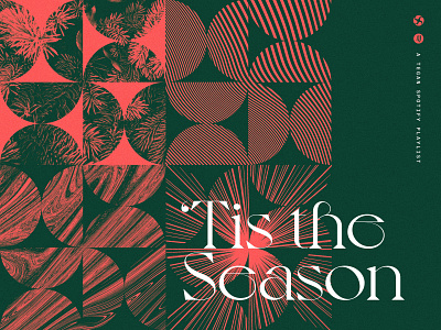 🎄'Tis the Season agency branding christmas design green holidays illustration pattern red season shapes studio texture typography