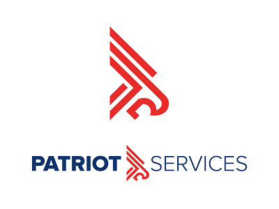 Patriot Services arrow blue eagle forward patriot red