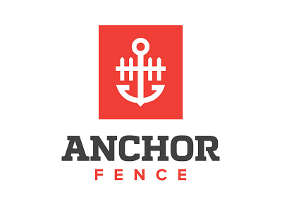 Anchor Fence anchor black fence logo red