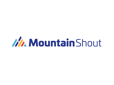 Mountain Shout logo mountain rainbow shout