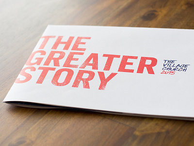 The Greater Story annual report blue church duotone red texture