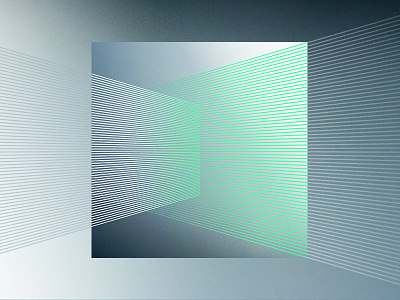 In His Presence album art black church design gradient green illustration lines minimal music perspective texture vector