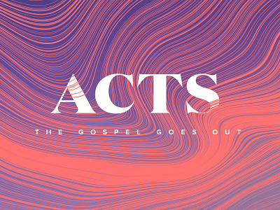 Acts acts art bible blue book branding church cover design direction flow illustration layout magazine red spread study texture type waves